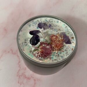 Handmade Pink & Purple Floral Candle - Women Bath & Body